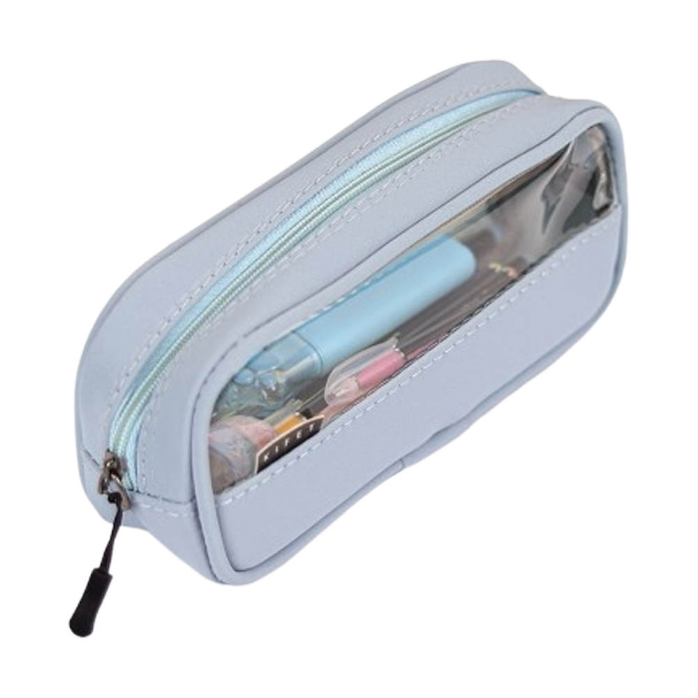 kieft-pastel-semi-transparent-single-zipper-pencil-case