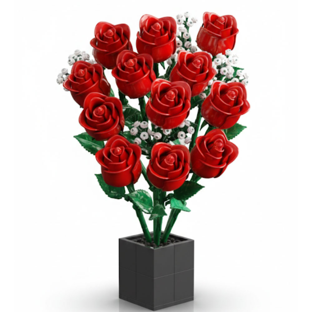 لگو گل رز بوکه – گل رز تزئینی لگویی ۹۶۸ قطعه‌ای